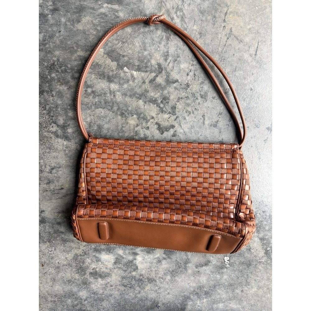VTG Y2K 90s The Sak Woven Leather Ribbon Shoulder Bag Brown Boho Purse Hippie - Picture 7 of 13